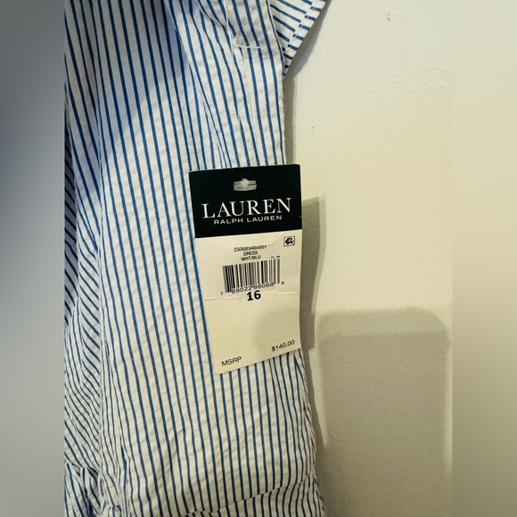 Ralph Lauren Striped Flared Dress Size 16 - Picture 9 of 14